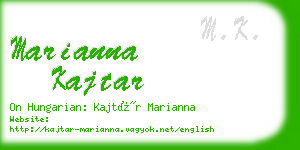 marianna kajtar business card